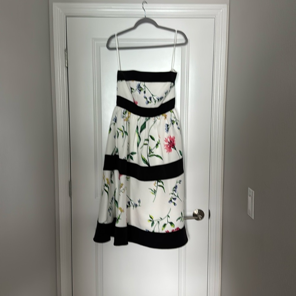 WHBM strapless tea length dress